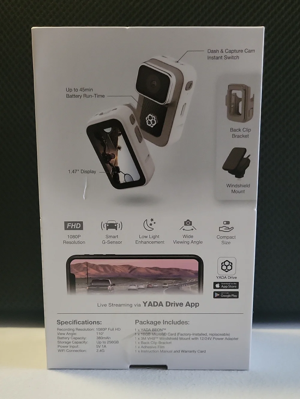 Ada Beon Capture Cam - Black and Silver Compact Action Webcam